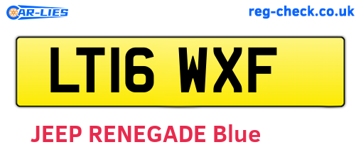 LT16WXF are the vehicle registration plates.
