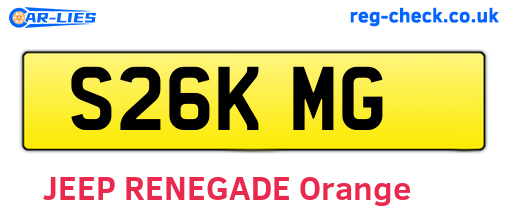 S26KMG are the vehicle registration plates.
