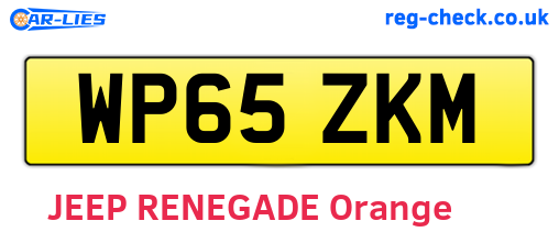WP65ZKM are the vehicle registration plates.