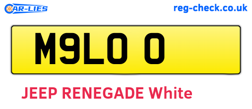 M9LOO are the vehicle registration plates.