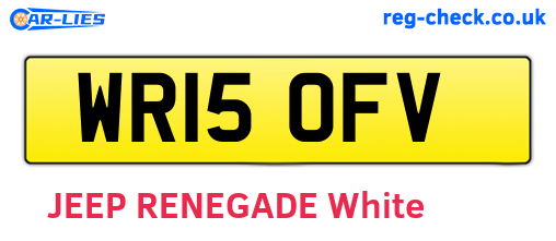 WR15OFV are the vehicle registration plates.