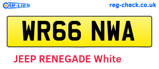WR66NWA are the vehicle registration plates.