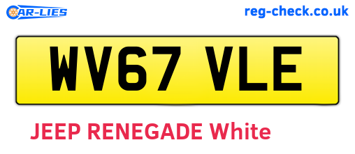WV67VLE are the vehicle registration plates.