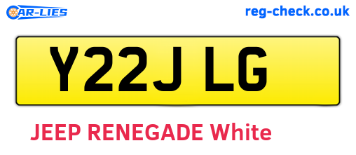 Y22JLG are the vehicle registration plates.