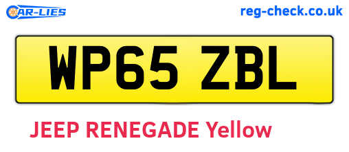 WP65ZBL are the vehicle registration plates.