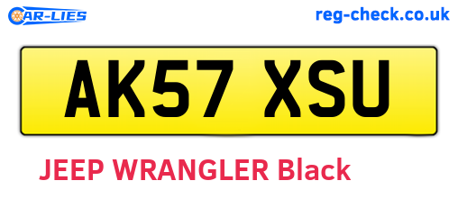 AK57XSU are the vehicle registration plates.