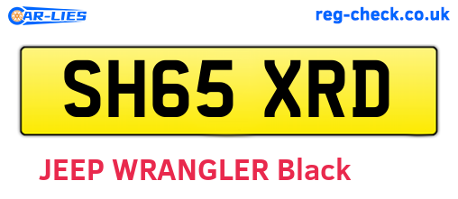SH65XRD are the vehicle registration plates.
