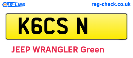 K6CSN are the vehicle registration plates.