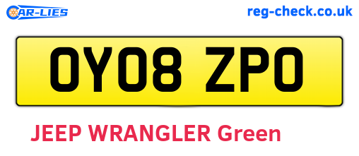 OY08ZPO are the vehicle registration plates.