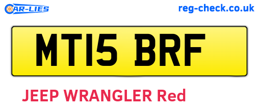 MT15BRF are the vehicle registration plates.