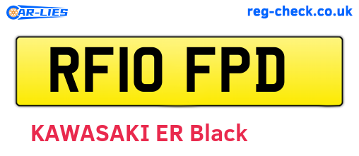 RF10FPD are the vehicle registration plates.