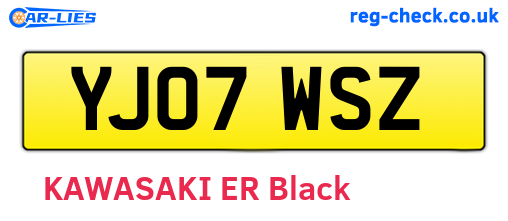 YJ07WSZ are the vehicle registration plates.