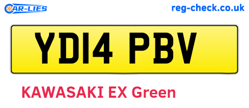 YD14PBV are the vehicle registration plates.