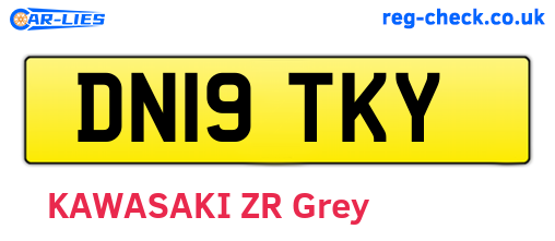 DN19TKY are the vehicle registration plates.