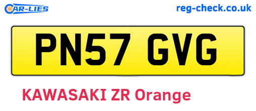 PN57GVG are the vehicle registration plates.