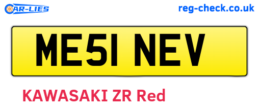 ME51NEV are the vehicle registration plates.