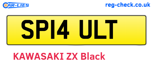 SP14ULT are the vehicle registration plates.