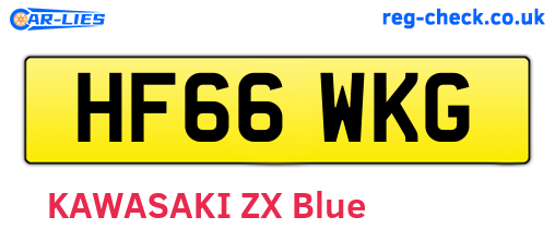 HF66WKG are the vehicle registration plates.