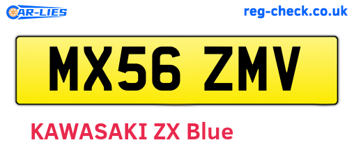MX56ZMV are the vehicle registration plates.