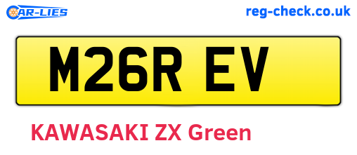 M26REV are the vehicle registration plates.