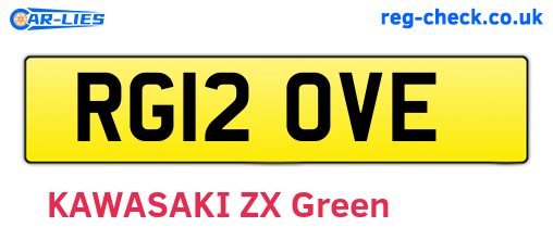 RG12OVE are the vehicle registration plates.