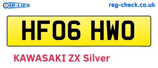HF06HWO are the vehicle registration plates.