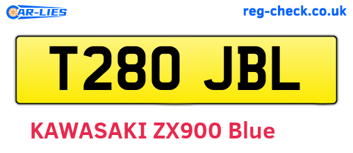 T280JBL are the vehicle registration plates.