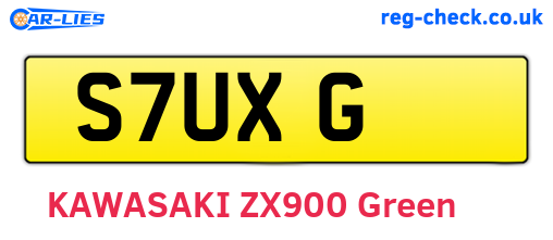 S7UXG are the vehicle registration plates.