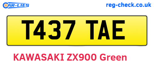 T437TAE are the vehicle registration plates.