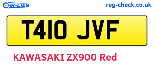 T410JVF are the vehicle registration plates.