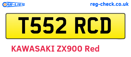 T552RCD are the vehicle registration plates.
