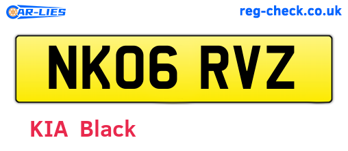 NK06RVZ are the vehicle registration plates.