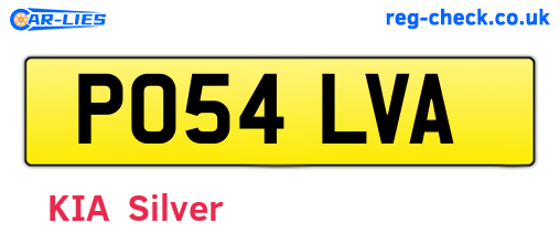 PO54LVA are the vehicle registration plates.