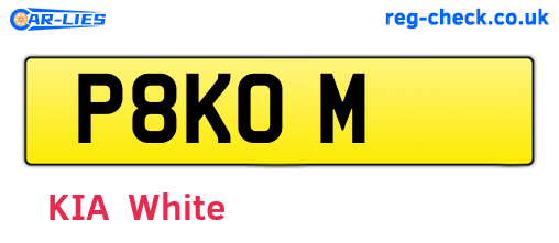 P8KOM are the vehicle registration plates.