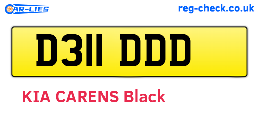 D311DDD are the vehicle registration plates.