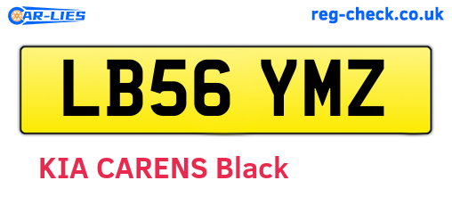 LB56YMZ are the vehicle registration plates.