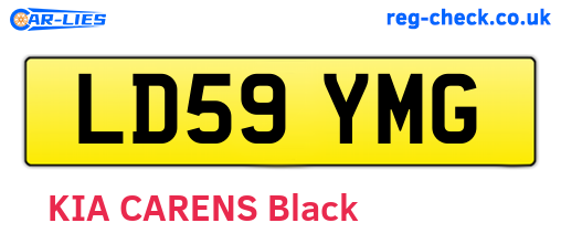 LD59YMG are the vehicle registration plates.