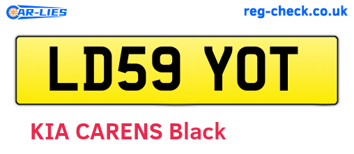 LD59YOT are the vehicle registration plates.