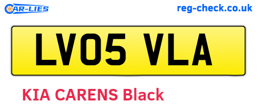 LV05VLA are the vehicle registration plates.