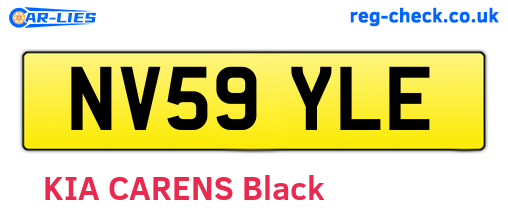 NV59YLE are the vehicle registration plates.