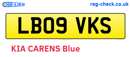 LB09VKS are the vehicle registration plates.
