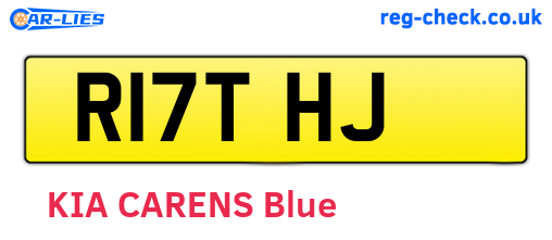 R17THJ are the vehicle registration plates.
