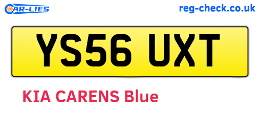 YS56UXT are the vehicle registration plates.