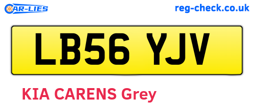 LB56YJV are the vehicle registration plates.