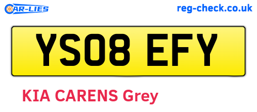 YS08EFY are the vehicle registration plates.