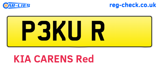 P3KUR are the vehicle registration plates.