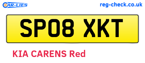 SP08XKT are the vehicle registration plates.