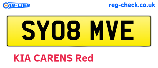 SY08MVE are the vehicle registration plates.