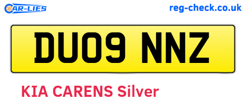 DU09NNZ are the vehicle registration plates.