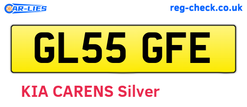 GL55GFE are the vehicle registration plates.